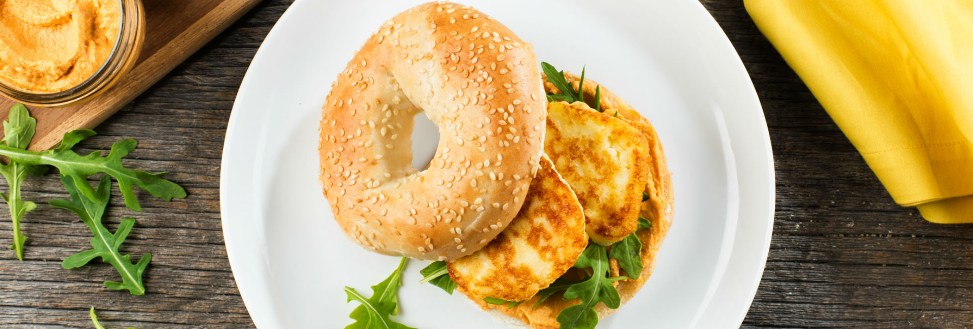 Grilled Halloumi Bagel Sandwich Dempster's